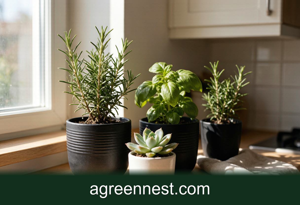 Style a Kitchen Windowsill With Herbs and Greens
