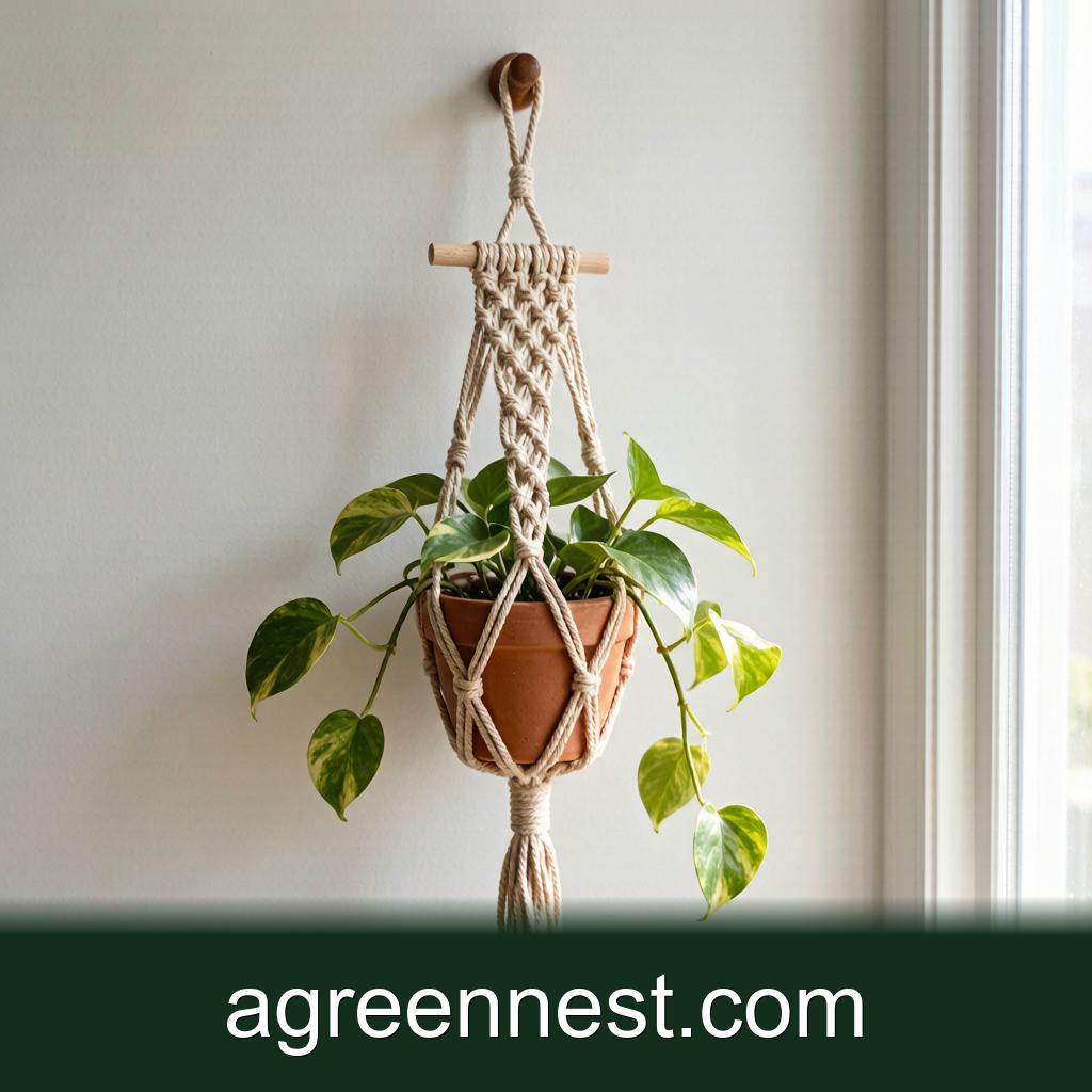 Make a Macrame Plant Hanger (No Loom Needed)