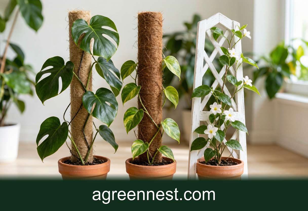 Plant Care Accessories — Moss Pole vs Coir Pole vs Trellis: Which to Use