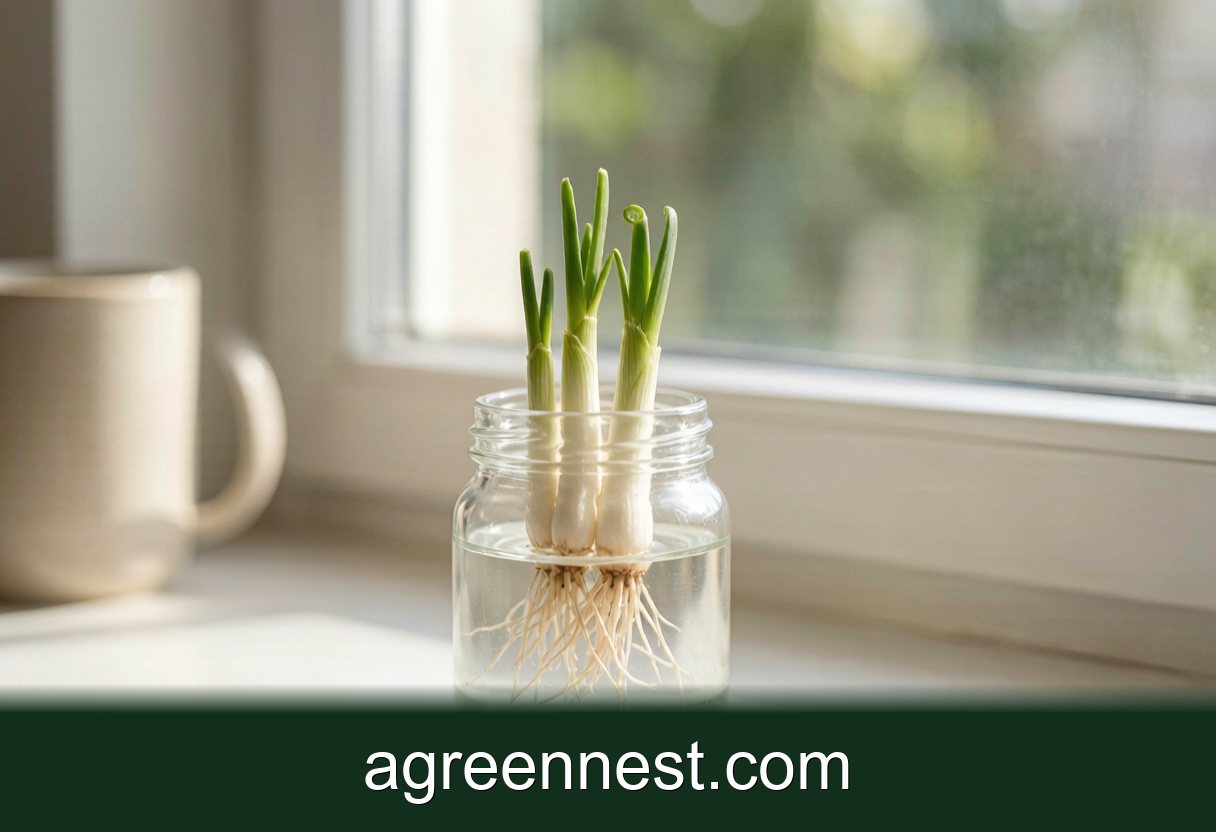 Hydroponic Growing — Regrow Green Onions in Water: 7-Day Quickstart