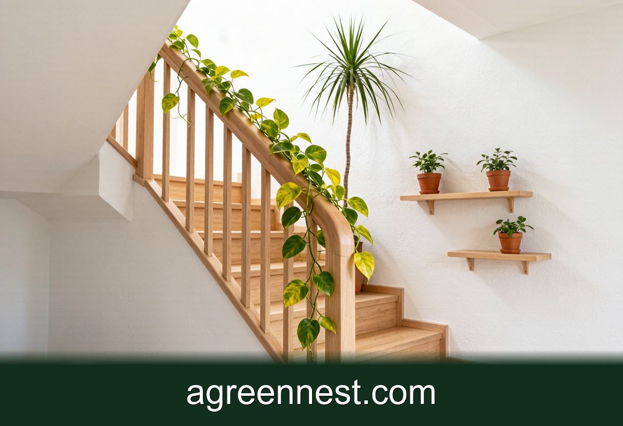 Plant Styling & Display — Staircase Plant Styling: Steps, Landings, Banisters